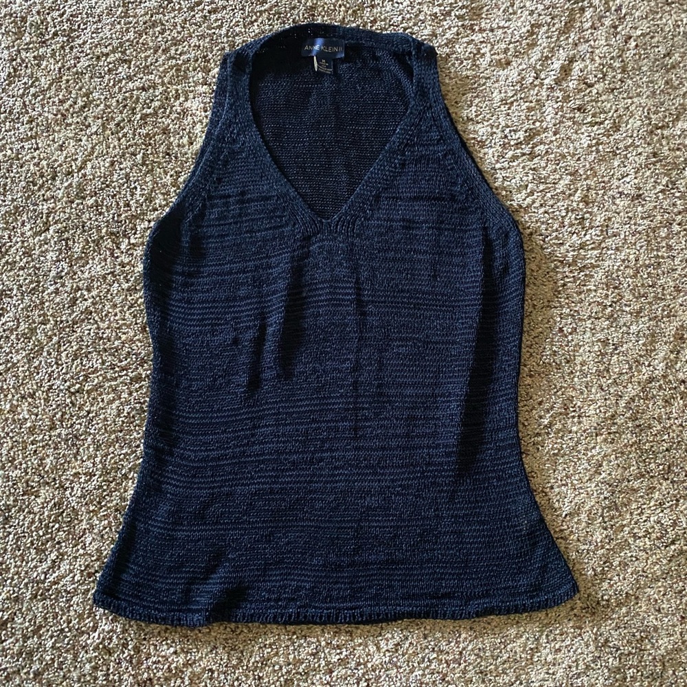 Anne Klein Black Sheer Tank Top